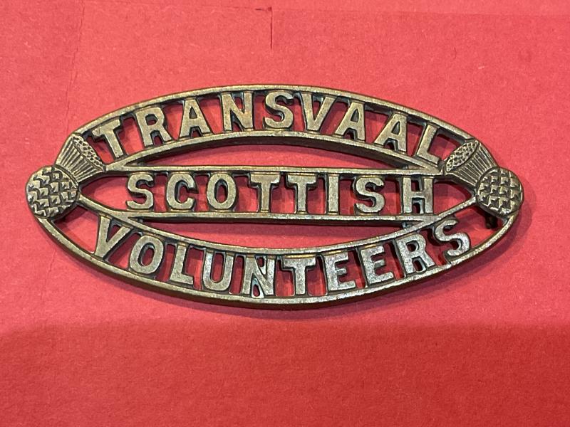 WW1 Transvaal Scottish Volunteers shoulder title