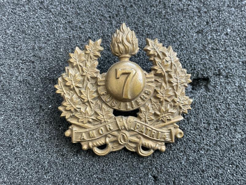 Canadian 7th Fusiliers (London, Ontario) collar badge