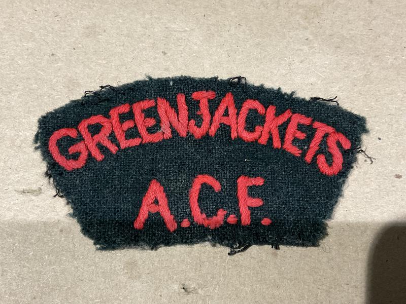 GREEN JACKETS A.C.F cloth shoulder title