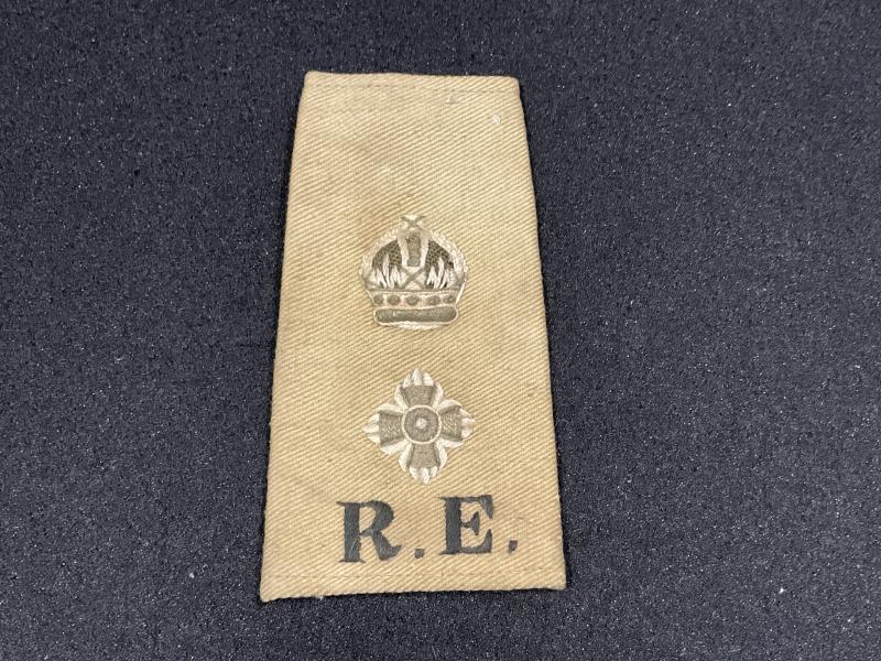 WW2 Royal Engineers Lieutenant-colonel tropical rank slide