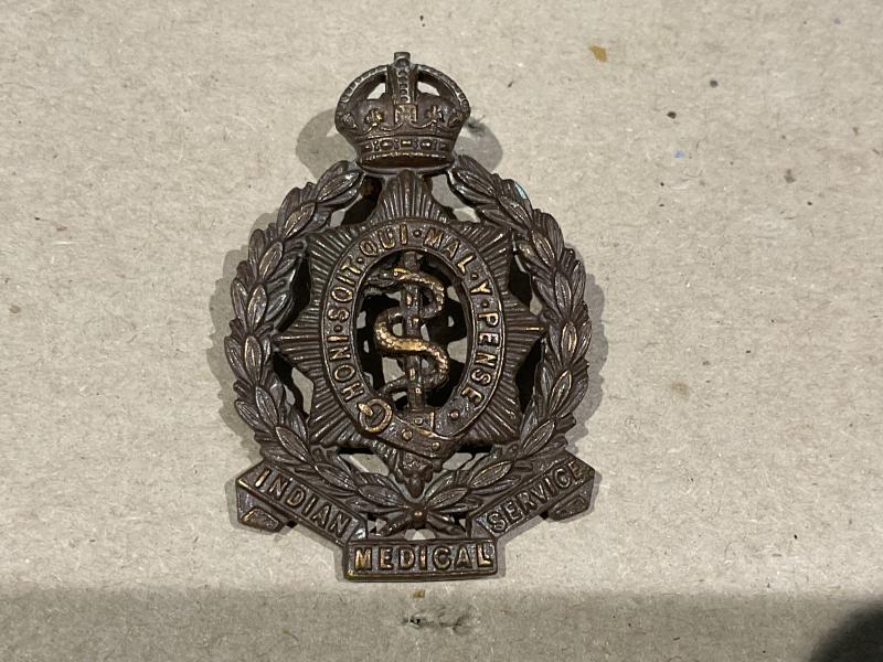 WW1/2 Indian Medical Service (IMS) O.S.D cap badge