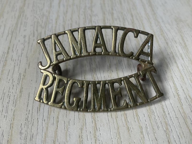 JAMAICA REGIMENT brass shoulder title