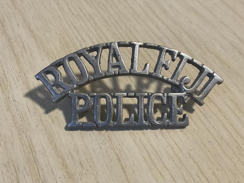 Royal Fiji Police metal shoulder title