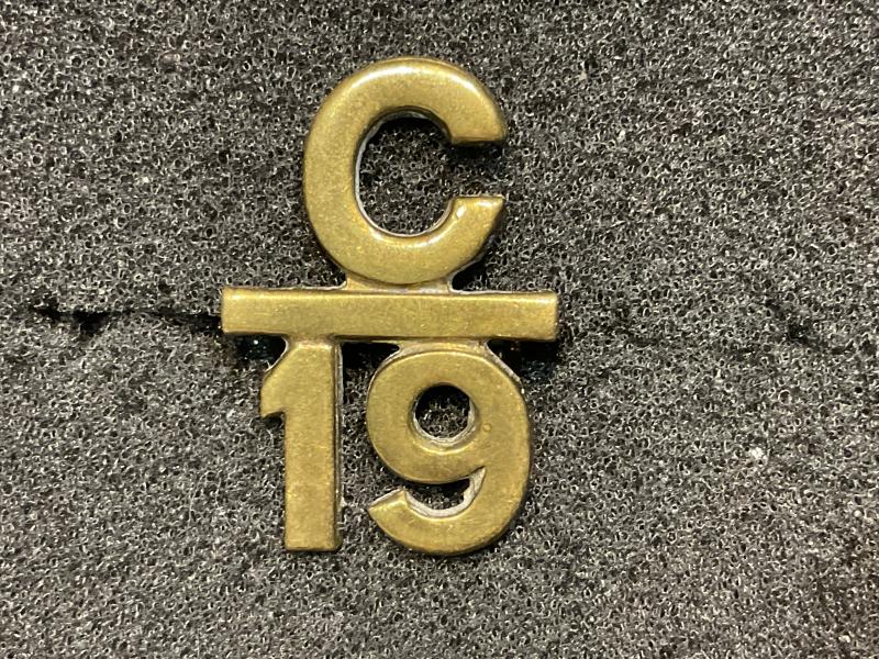 WW1 C.E.F C19 (19th Infantry Battalion) collar title