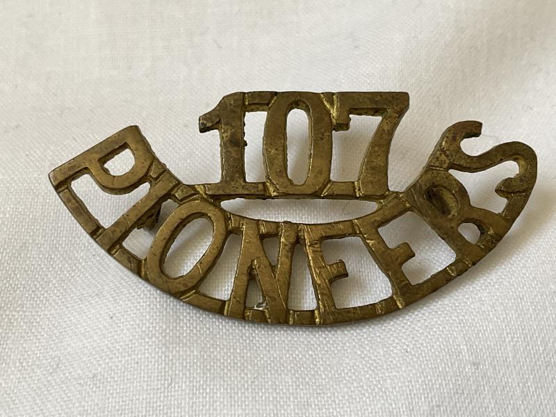 Indian Army Pre 1922 107th Pioneers shoulder title
