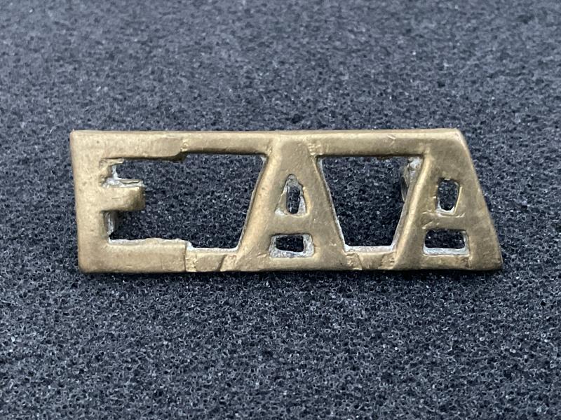 WW2 E.A.A-East Africa Artillery brass shoulder title