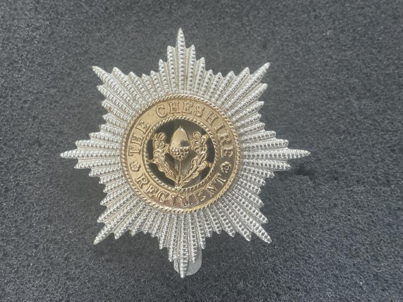 Cheshire Regiment anodised cap badge