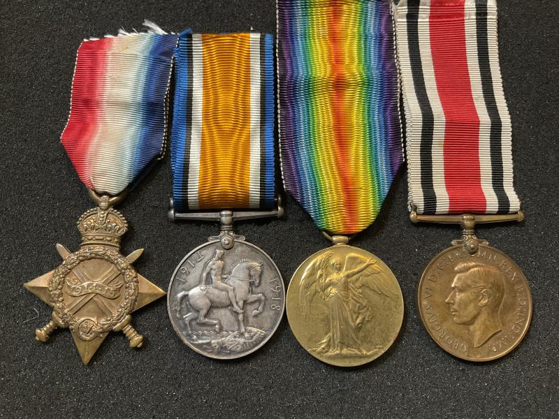 WW1 trio & Specials medal;48751 G.P.GOLLIN R.G.A
