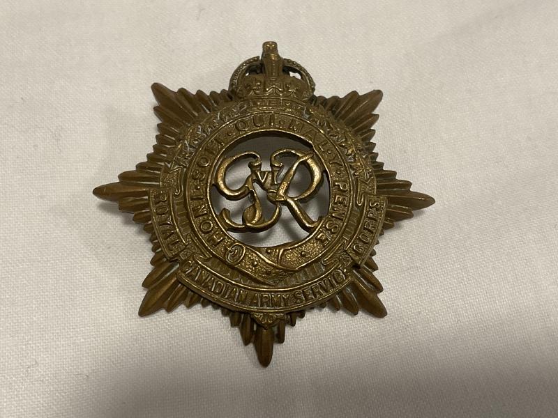 WW2 Officers R.C.A.S.C 2 part cap badge