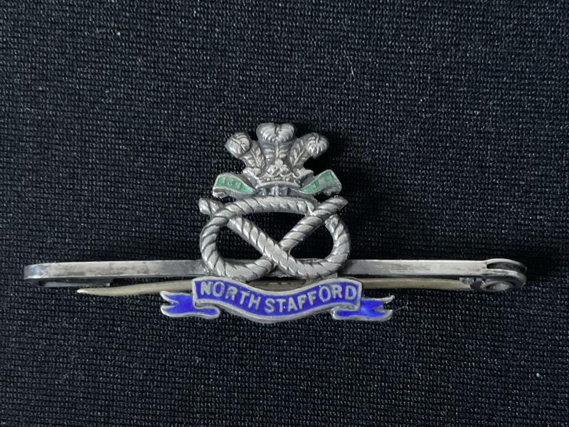 North Stafford Regiment silver & enamel sweetheart