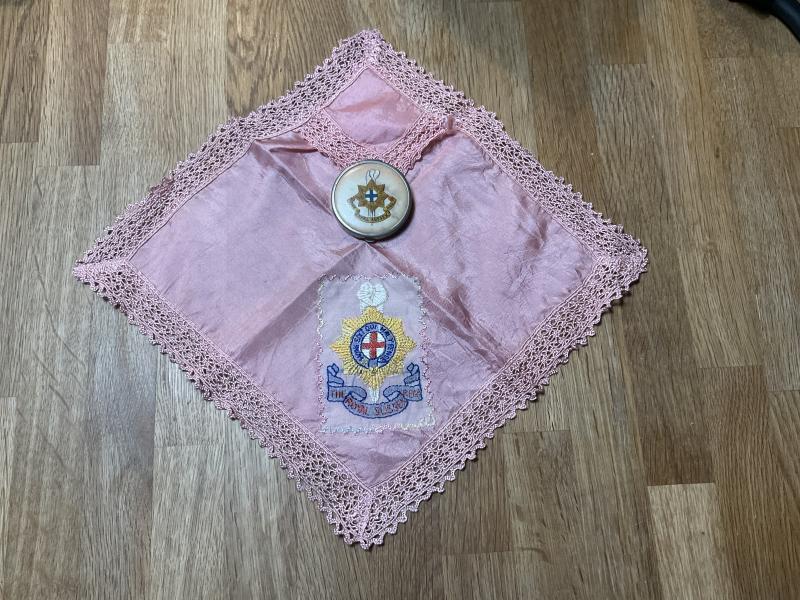 Royal Sussex Regiment compact & silk handkerchief