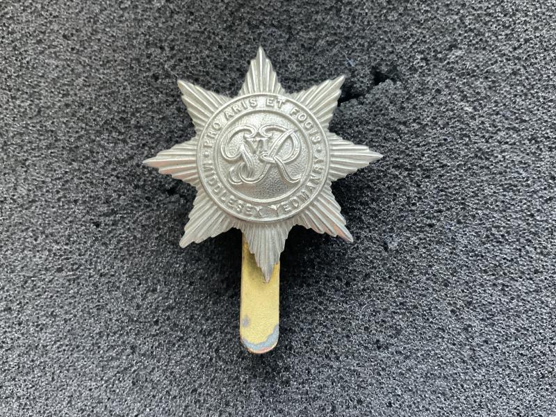 WW2 Middlesex Yeomanry w/m cap badge 1937-52