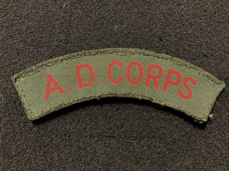 WW2 Army Dental Corps printed shoulder title