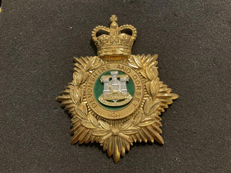 Q/C Devonshire and Dorset regiment helmet plate