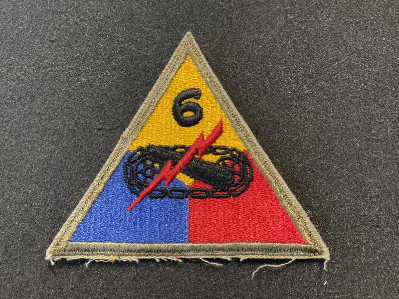 WW2 U.S Army 6th Armoured Division patch