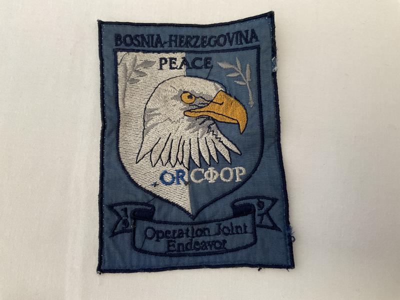 Operation Joint Endeavor (IFOR) Bosnia 1995-96 patch