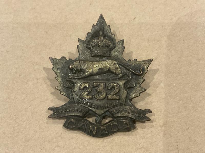 WW1 C.E.F 232nd Infantry Battalion cap badge by Dingwall