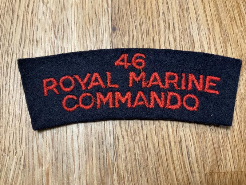 WW2 46 ROYAL MARINE COMMANDO cloth shoulder title