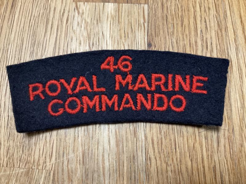 WW2 46 ROYAL MARINE COMMANDO cloth shoulder title