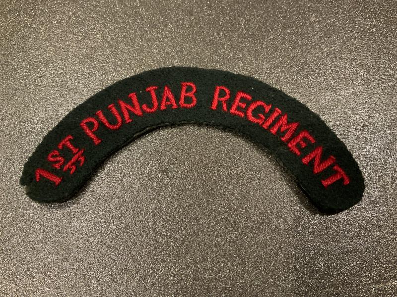 WW2 1st PUNJAB REGIMENT (1944-47) cloth title