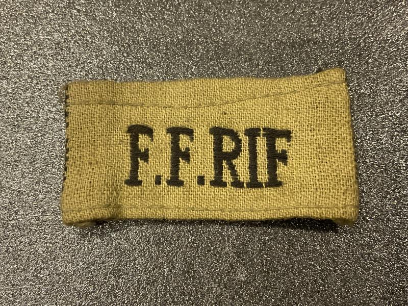 WW2 F.F.RIF (Frontier Force Rifles) Indian made shoulder title