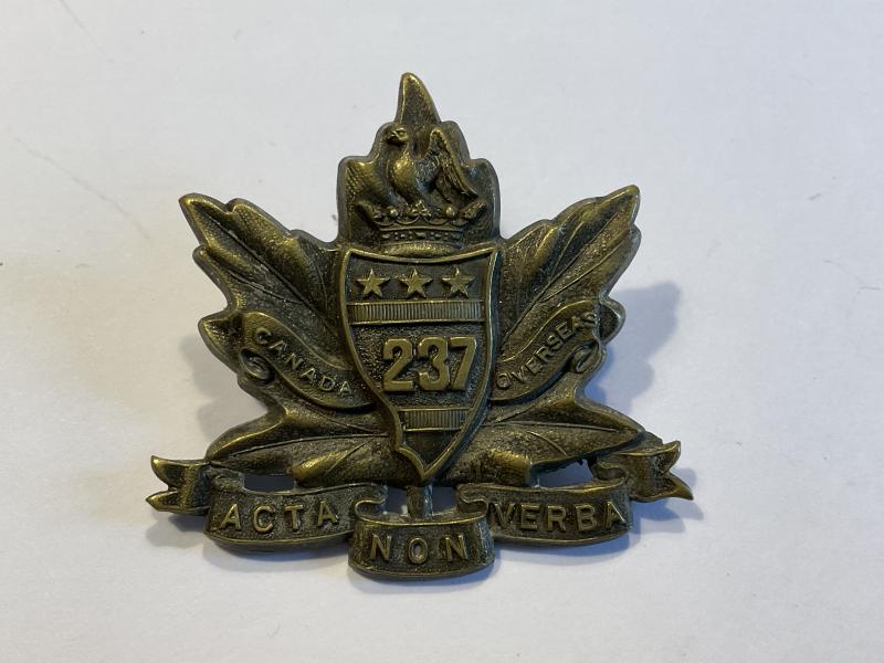 WW1 C.E.F 237th Inf Batt cap badge