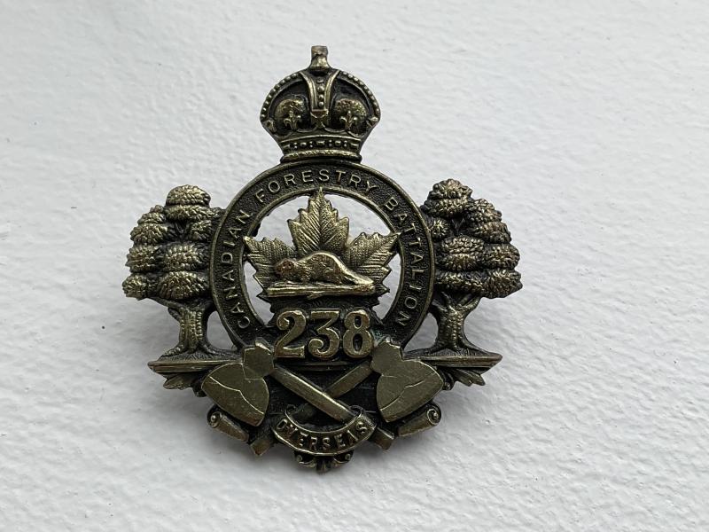 WW1 C.E.F 238th Inf Batt (Canadian Forestry Bn) cap badge