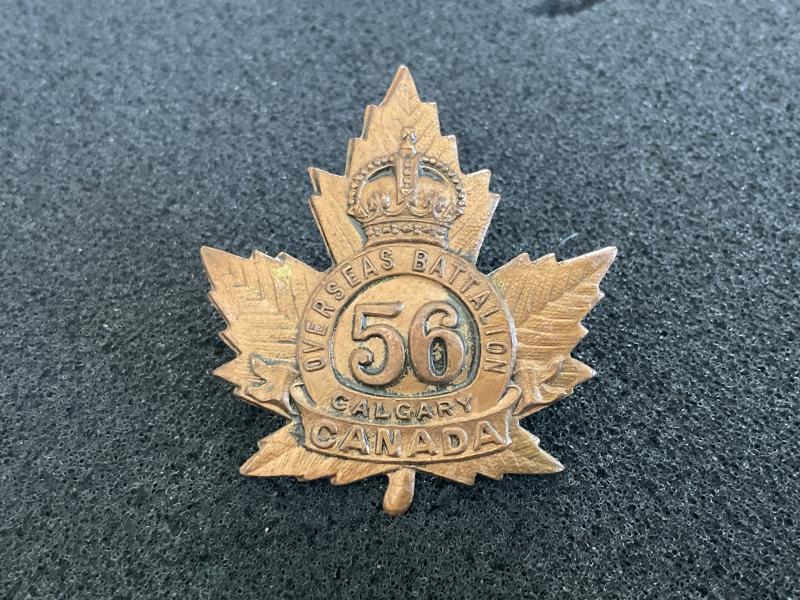 WW1 C.E.F 56th Infantry ‘Calgary Battalion’ cap badge.