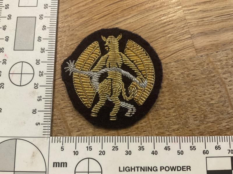 Inns of Court & City Yeomanry Officers bullion tent cap badge.