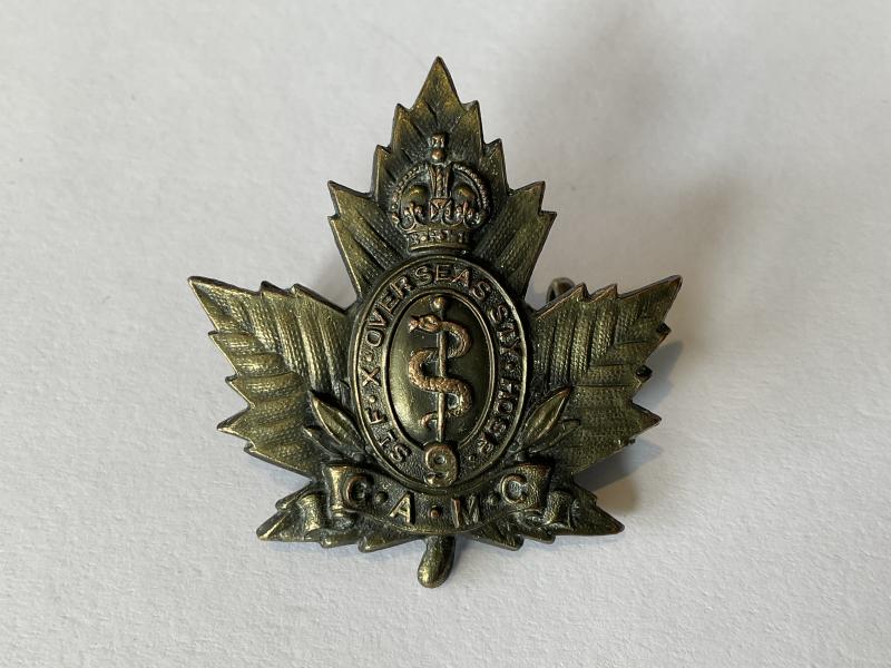 WW1 C.E.F 9th St.Francis-Xavier Canadian Stationary Hospital cap badge.