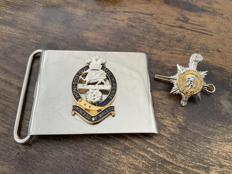 Princess of Wales’s Royal Regiment belt plate & collar