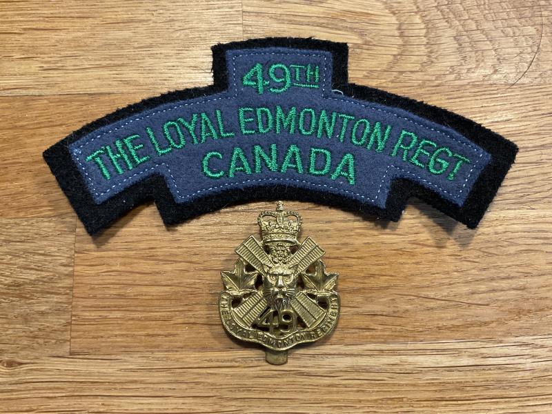 49th The Loyal Edmonton Regt of Canada cap badge & title.