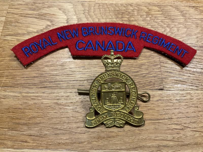 Royal New Brunswick Regiment of Canada cap badge & title.
