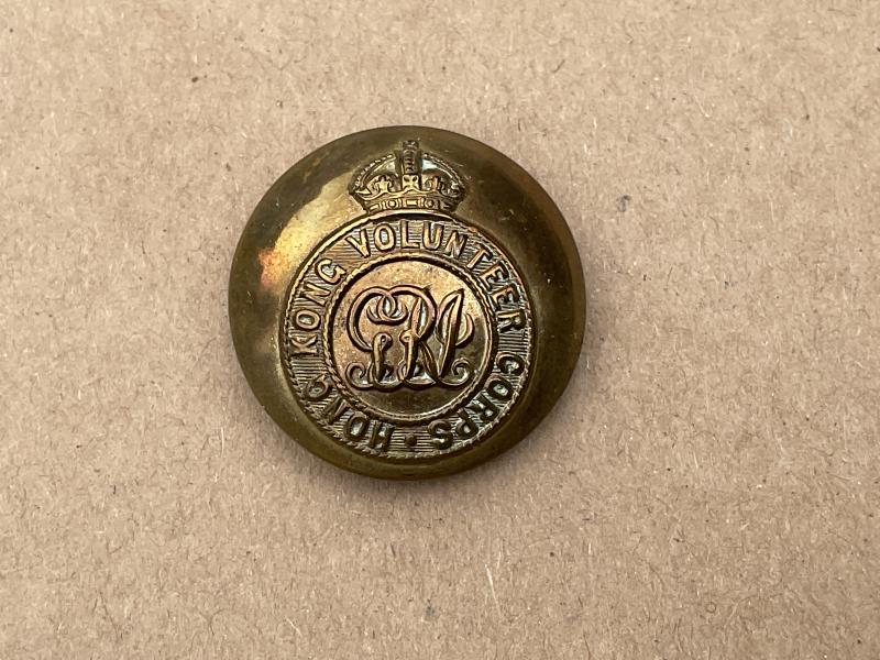 Hong Kong Volunteer Corps brass 24mm size button.