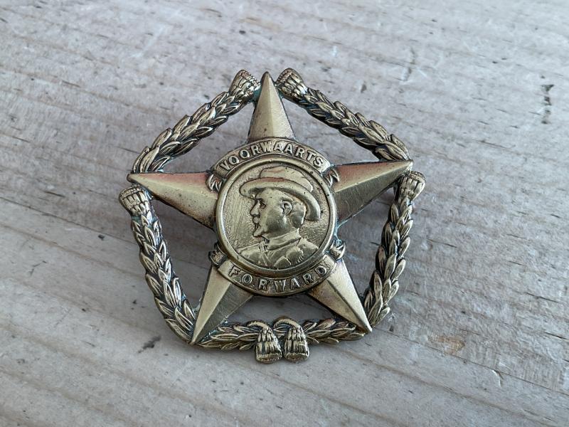S.A Regiment Botha brass cap badge.