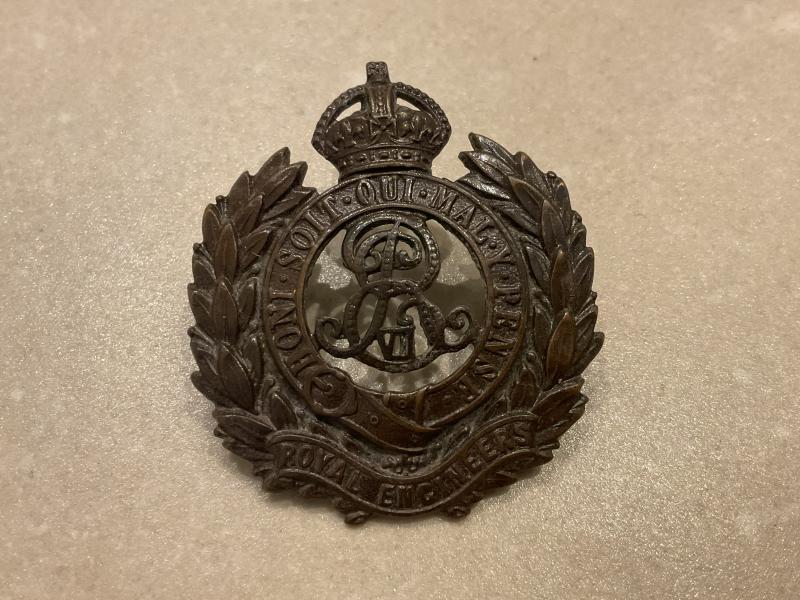 Edward VII Royal Engineers O.S.D cap badge.