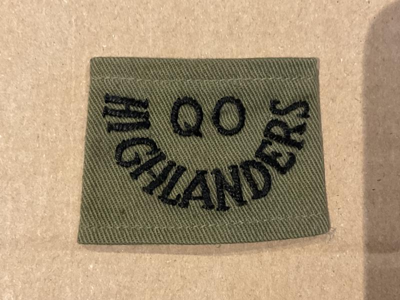 Queens Own Highlanders, Borneo & Brunei theatres slide.