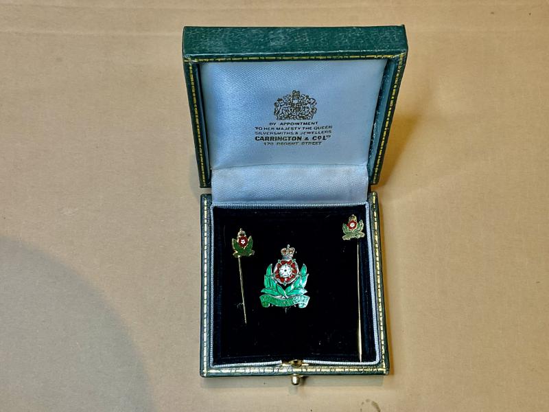 Q/C Intelligence Corps silver & enamel sweetheart by Carrington.