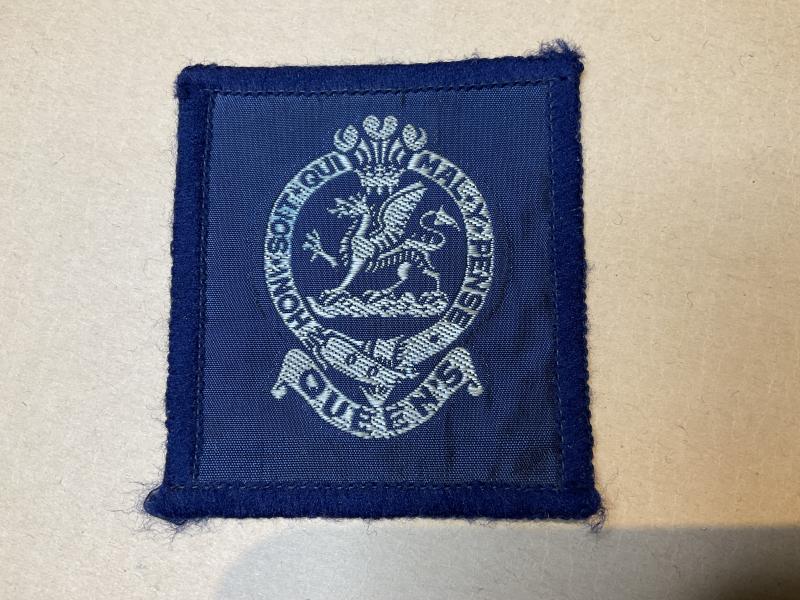 The Queens Regt cloth beret badge, circa 1980-90s